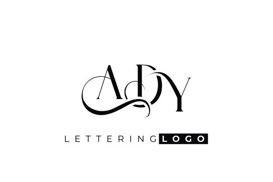 ADY Elegant Monogram Logo Design With Decorative Lettering