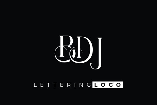 BDJ Elegant Monogram Logo Design With Decorative Lettering