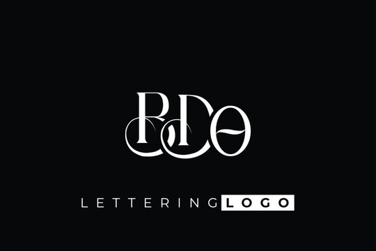 BDO Elegant Monogram Logo Design With Decorative Lettering