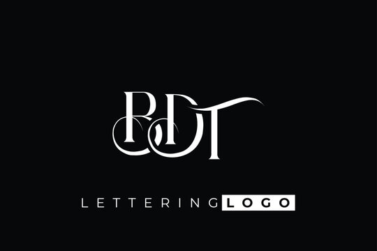 BDT Elegant Monogram Logo Design With Decorative Lettering