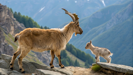 mountain goat on a mountain 