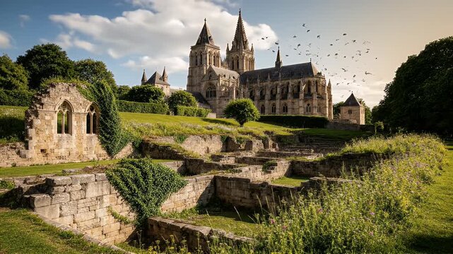 Exploring the Majestic Ruins of Jumi?ges Abbey and Landscape in Normandy France