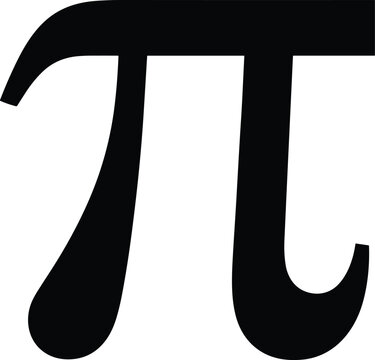 Pi Day Mathematical Symbol Illustration, Silhouette, Vector, Line Art