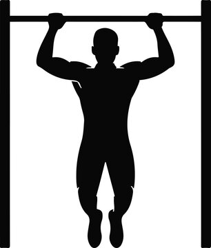 Pull-up bar exercise icon