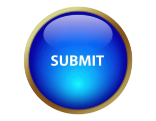 A glossy blue button with a gold border featuring the word "SUBMIT" prominently displayed in black text.