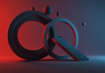 Complex conceptual geometry emphasizing non-objective form and deep structural simplicity in a modern digital space, philosophy, abstraction, graphic