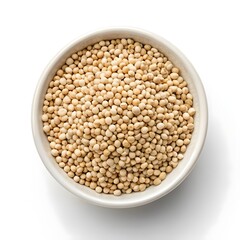 Fototapeta premium Onion Seeds Tiny Black Grains on Bright White Background, Natural Texture, Subtle Contrast, Organic Still Life, Wholesome Food Photography, Healthy Ingredient Clean Minimal Aesthetic