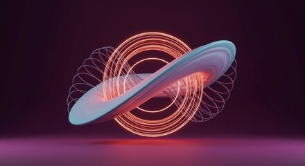 Abstract geometric structure merging with fluid light energy, illustrating the fundamental wave particle duality concept, energy, wave, particle