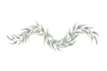 Elegant leafy vine arrangement with a decorative design on a dark visual display