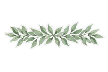Elegant leafy border illustration: perfect for design elements, aesthetic graphic designs and