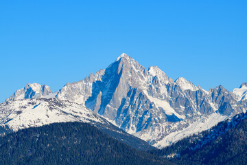 Jagged Snowdusted Peaks Aiguille Verte