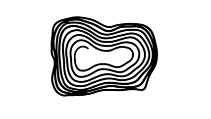 Minimalist Abstract Wavy White Lines On Black Background