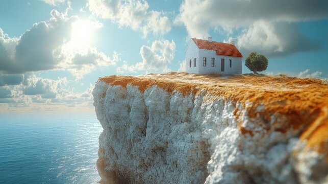 House constructed on the sand vs house constructed on a rock. Parable of the wise and foolish builders. Gospel of Matthew