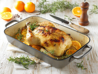Roasted Chicken with Orange and Herbs &ndash; AI Generative