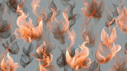 Abstract orange and grey smoke background