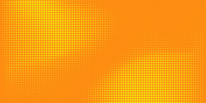 Background with monochrome dot texture. Polka dot pattern template. Background with orange dots - eps10 stock vector