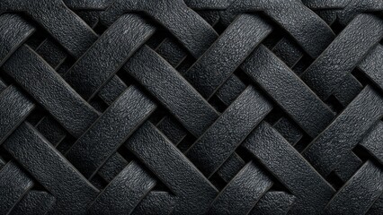 Black Leather Braided Texture