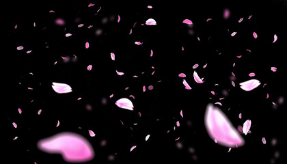 風に舞う 桜 花びら Generative AI  

