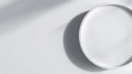 Minimalist White Tray on White Surface