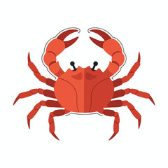 Red Crab Clipart Illustration