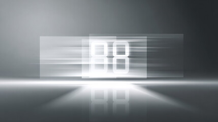 Digital clock display with motion blur