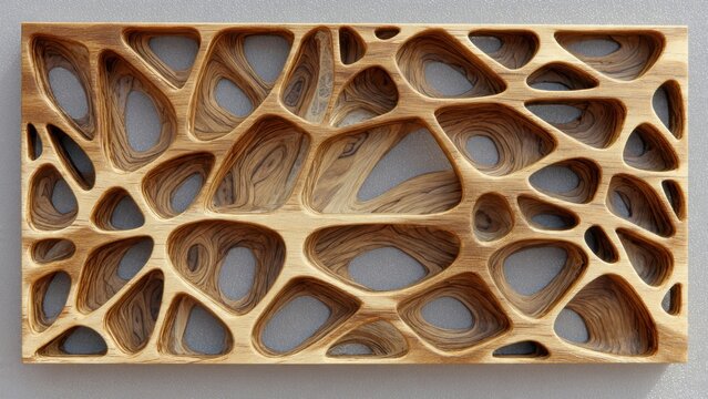 Wooden Voronoi Pattern