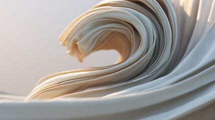 Flowing fabric folds