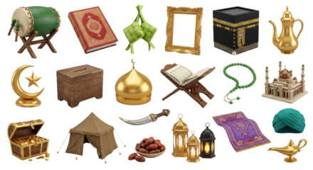 Islamic Cultural Symbols and Objects Collection