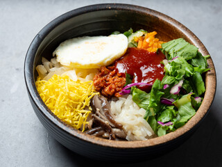 Bibimbap, Korean mixed rice with vegetable