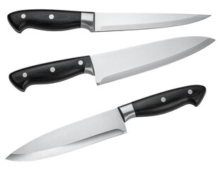 Meat carving knifes isolated on transparent background. PNG , se of  