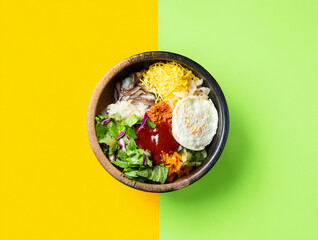 Bibimbap, Korean mixed rice with vegetable