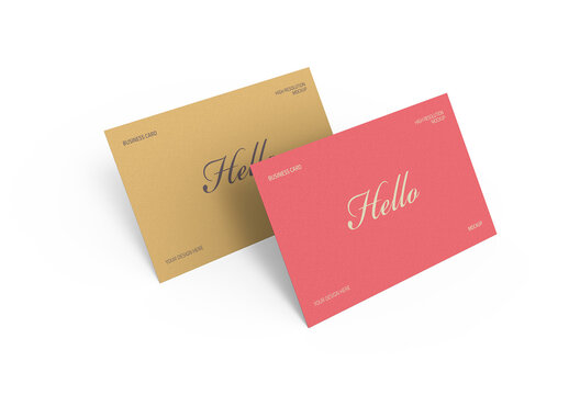 Realistic Branding Business Card Mockup PSD