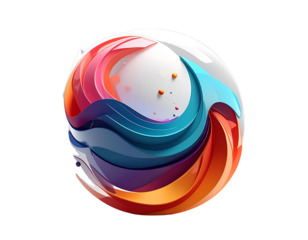 vector illustration of a set of abstract spheres