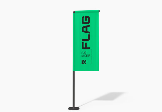 Vertical Advertising Flag Mockup for Outdoor Branding and Event Promotion