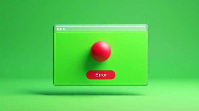 Popup window green screen closing animation, UI dialog overlay for chroma key compositing, motion design, and editing workflows.