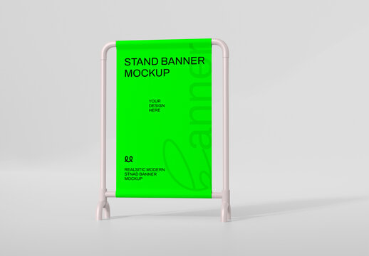 Modern Stand Banner Mockup for Advertising and Branding