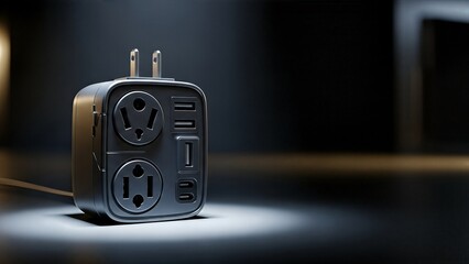 Universal International Travel Power Adapter with Multiple USB Ports.