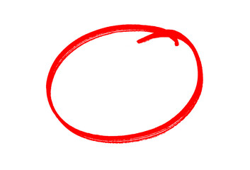 circle brush stroke marker highlighter isolated on transparent background