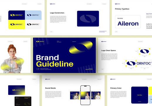 Modern Brand Guideline Presentation Template for Corporate Identity and Branding