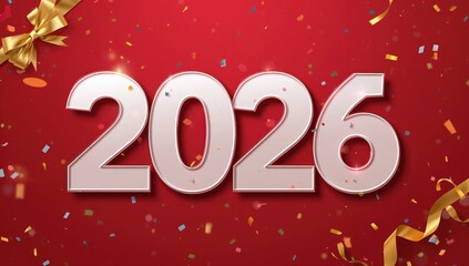 Festive 2026 number background symbolizing new beginnings and success