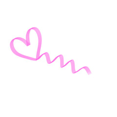 Pink heart line style icon 2026