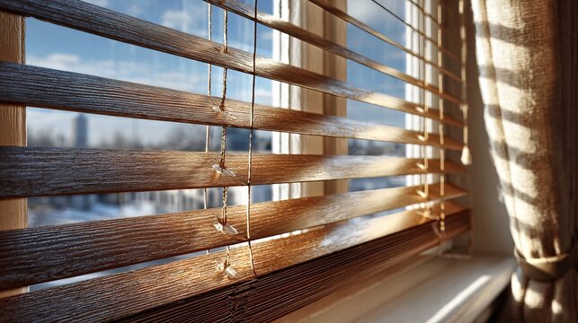 Faux Wood Blinds Wood-like appearance, suitable for high humidity areas