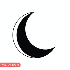 Crescent Moon Symbol Illustration
