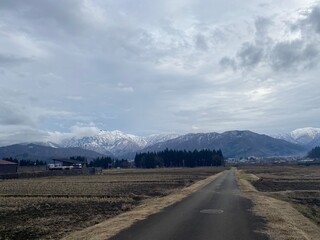 road to the Winter Mountains in Niigata, Japan