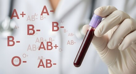 Blood Test Analysis in Laboratory Environment with Hand, Science Concept, Close-up View