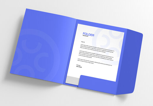 Binder Stationery Mockup Folder Design