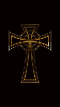luxury gold jesus christ cross logo 
