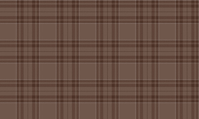 Seamless plaid fabric in brown and dark brown colors is ideal for fashion design, clothing, skirts, and trousers, giving a classic and warm feel.
