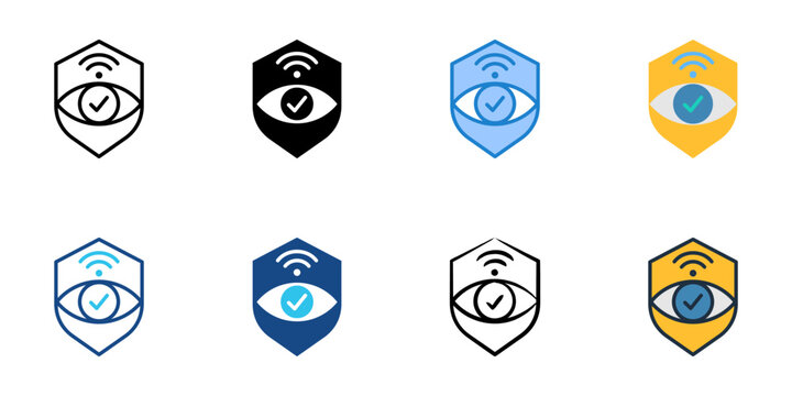 Network Monitoring icons set multiple style collection. Editable stroke 
 - Powered by Adobe