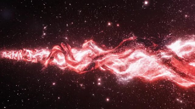 Abstract flow of red and white energy particles converging dynamically forming a centralized stream symbolizing unity and national strength digital, centralized stream, design element